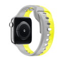 Cubenest Prémiový sportovní řemínek na Apple Watch žluto-šedý
